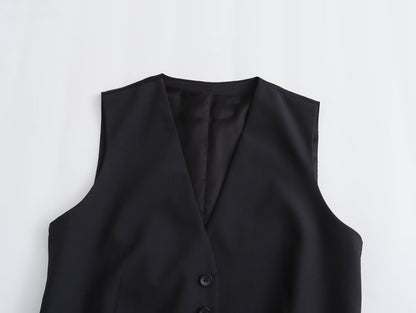 Fall Women Street Short Vest Pants Suit