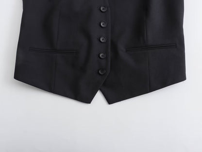 Fall Women Street Short Vest Pants Suit