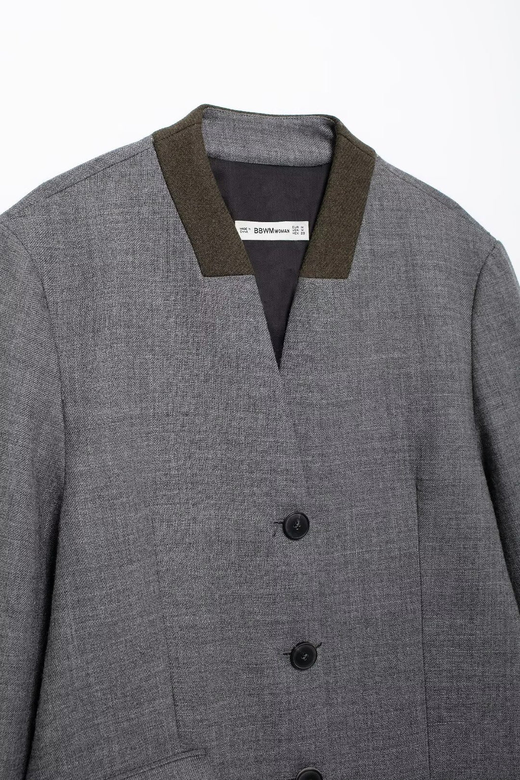 Fall Women Clothing Loose Simple Decorated Row Button Blazer