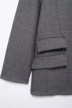 Fall Women Clothing Loose Simple Decorated Row Button Blazer