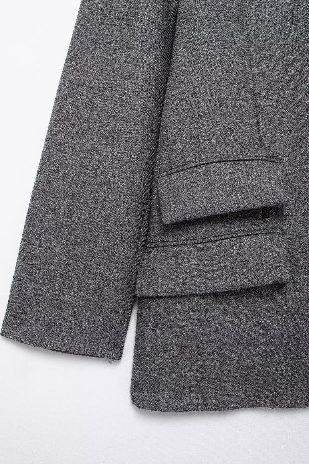 Fall Women Clothing Loose Simple Decorated Row Button Blazer