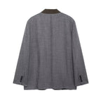 Fall Women Clothing Loose Simple Decorated Row Button Blazer