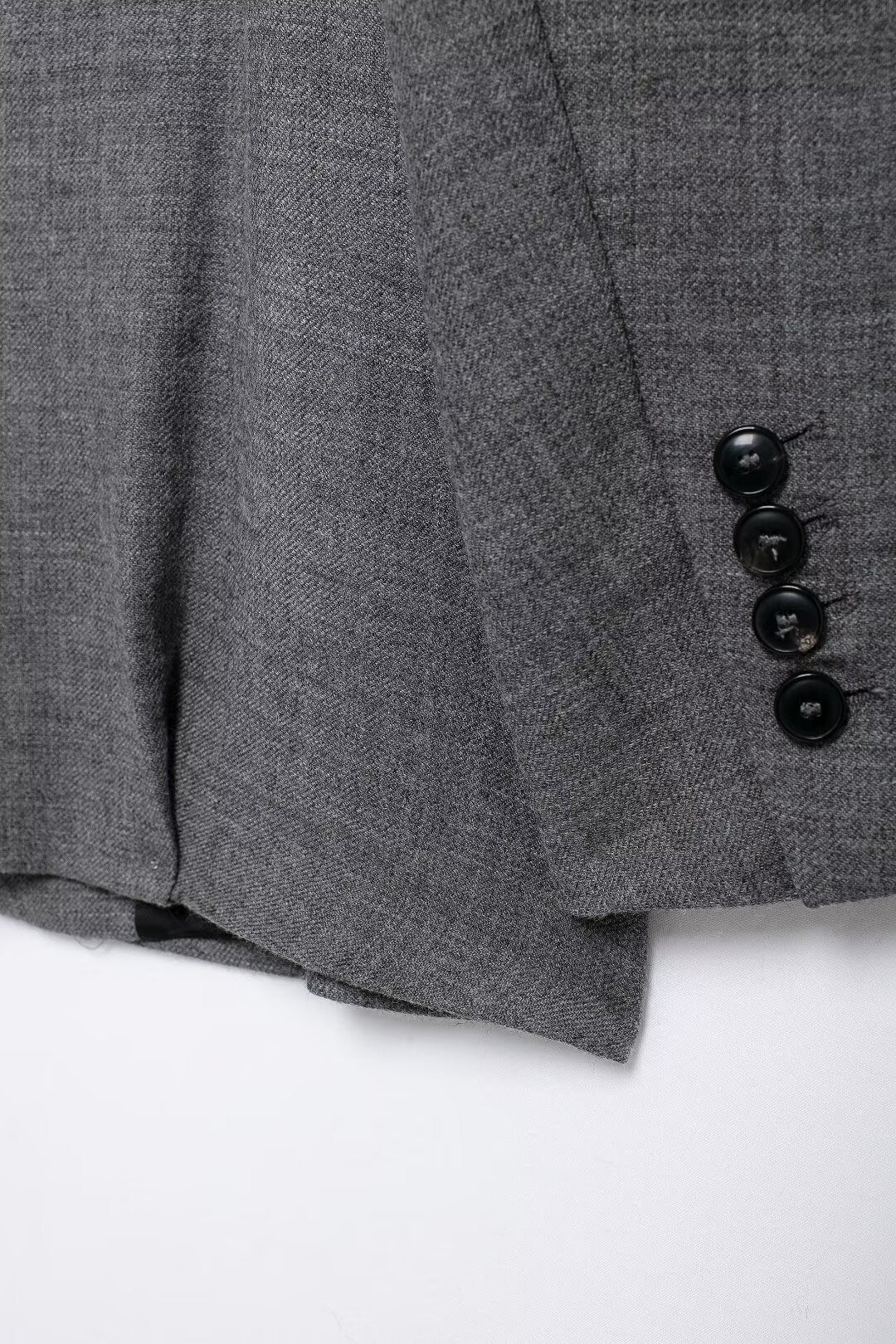 Fall Women Clothing Loose Simple Decorated Row Button Blazer