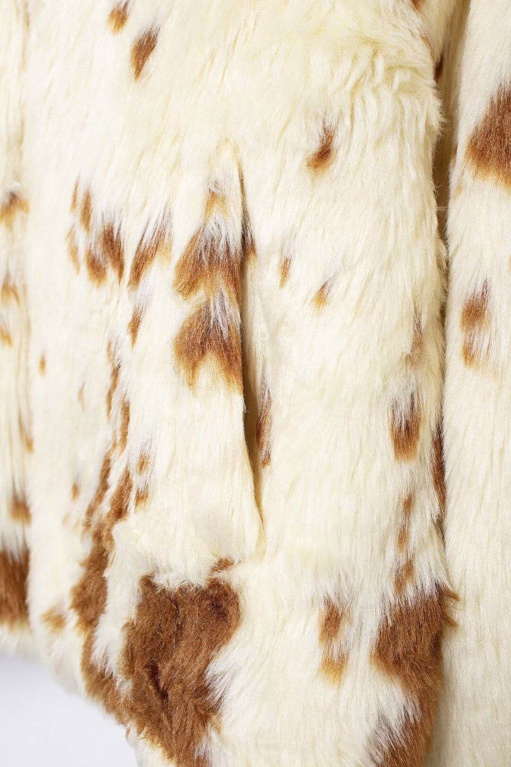 Women Button Free Printed Long Sleeve Collared Knitted Coat