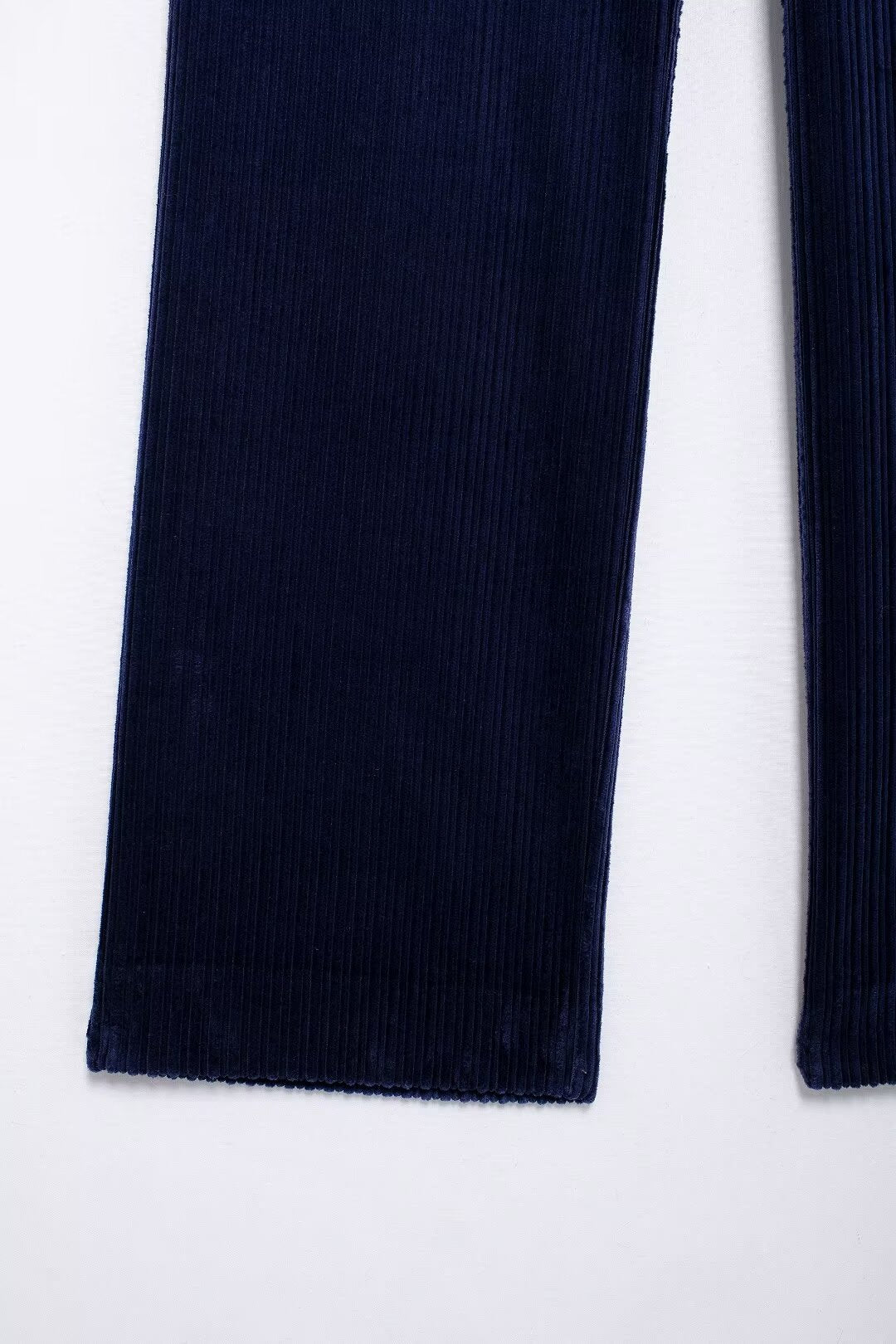 Autumn Women Casual High Waist Slim Corduroy Straight Leg Pants