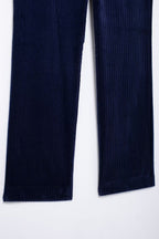 Autumn Women Casual High Waist Slim Corduroy Straight Leg Pants
