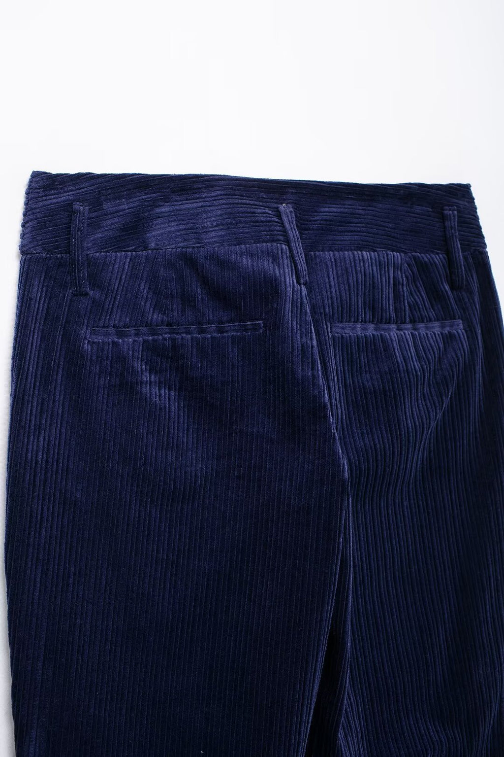 Autumn Women Casual High Waist Slim Corduroy Straight Leg Pants