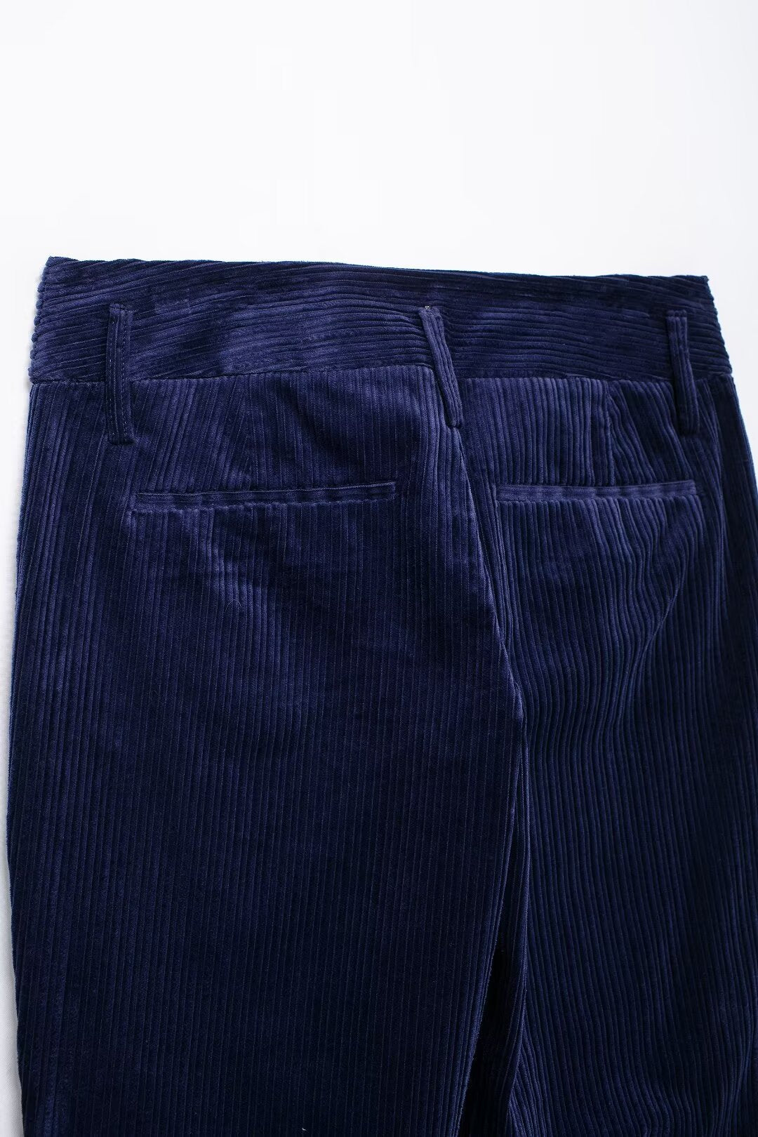 Autumn Women Casual High Waist Slim Corduroy Straight Leg Pants