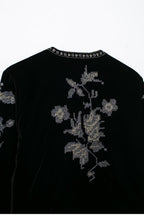 Women Beaded Inlaid Embroidered Velvet Jacket