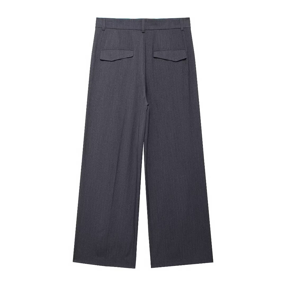 Retro Loose Wide Leg Casual Pants Women Autumn Long Pants