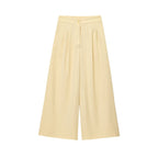 Spring Women Clothing Sleeveless Top Wide Leg Pants Waist Trimming Women Sest