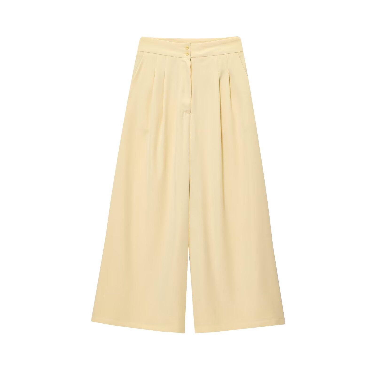 Spring Women Clothing Sleeveless Top Wide Leg Pants Waist Trimming Women Sest