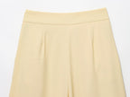 Spring Women Clothing Sleeveless Top Wide Leg Pants Waist Trimming Women Sest