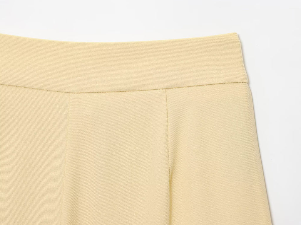 Spring Women Clothing Sleeveless Top Wide Leg Pants Waist Trimming Women Sest
