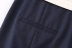 Summer Women Clothing Casual Contrast Color Waist Wide Leg Pants