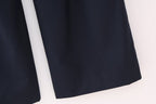 Summer Women Clothing Casual Contrast Color Waist Wide Leg Pants