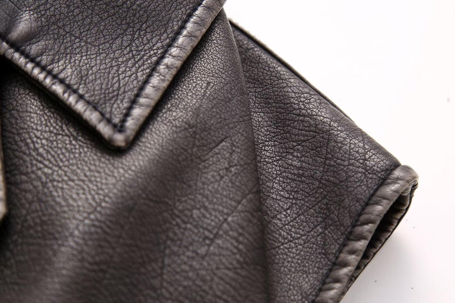 Women Clothing Autumn Vintage Vest Faux Leather Short Vest