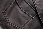 Women Clothing Autumn Vintage Vest Faux Leather Short Vest