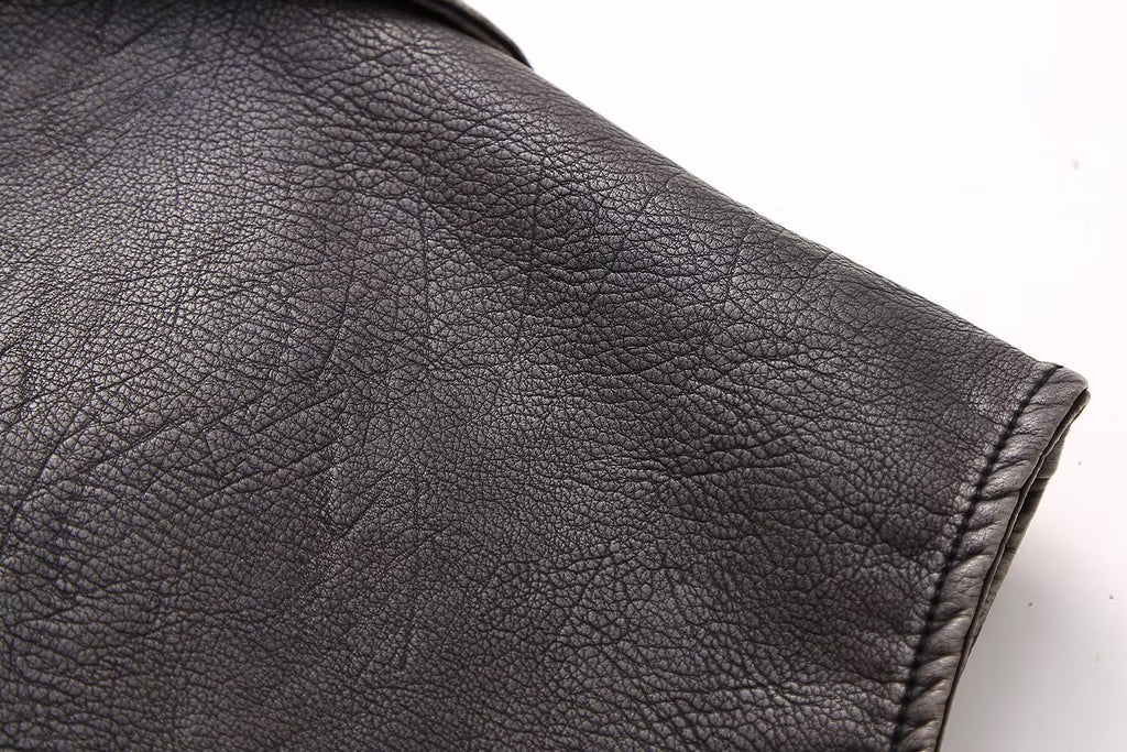 Women Clothing Autumn Vintage Vest Faux Leather Short Vest