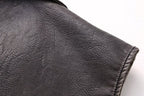 Women Clothing Autumn Vintage Vest Faux Leather Short Vest