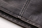 Women Clothing Autumn Vintage Vest Faux Leather Short Vest