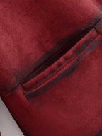 Women Clothing Autumn Street Contrast Color Decorative Suede Leather Jacket Coat