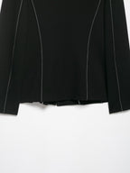 Women Clothing Top Product Trim Patchwork Blazer Contrast Color Double Breasted Culottes Two Piece Sets