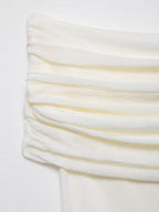 Women Solid Color off Shoulder Knitted Top