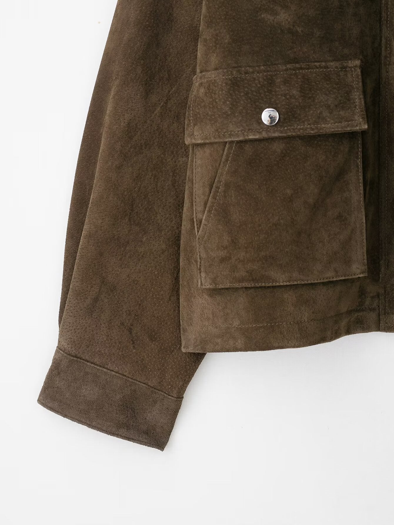 Women Clothing Autumn Retro Pure Leather Bomber Jacket Coat