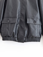 Autumn Winter Women Clothing Black Turn down Collar Jacket Leather Coat Women