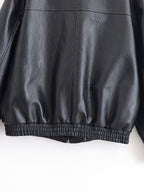 Autumn Winter Women Clothing Black Turn down Collar Jacket Leather Coat Women