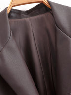 Leather Blazer Women Early Autumn Coat Retro Loose Casual Elegant Top