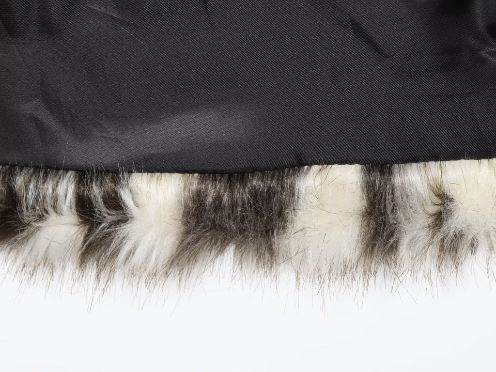 Women Clothing Autumn Winter Artificial Fur Effect Overcoat Jacket