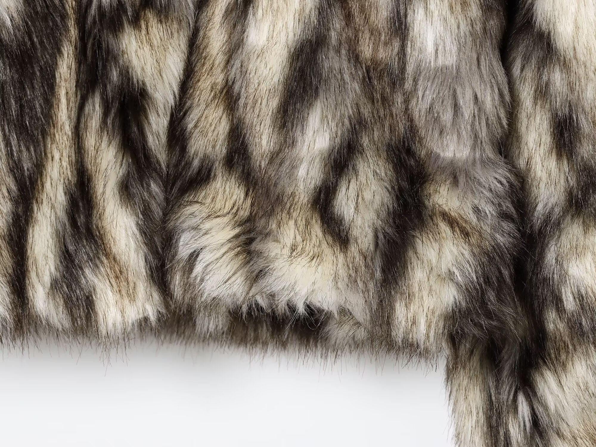 Women Clothing Autumn Winter Artificial Fur Effect Overcoat Jacket
