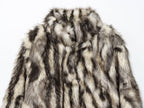 Women Clothing Autumn Winter Artificial Fur Effect Overcoat Jacket