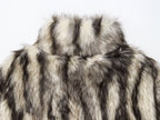 Women Clothing Autumn Winter Artificial Fur Effect Overcoat Jacket