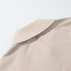 Women Autumn Polo Collar Short Trench Coat