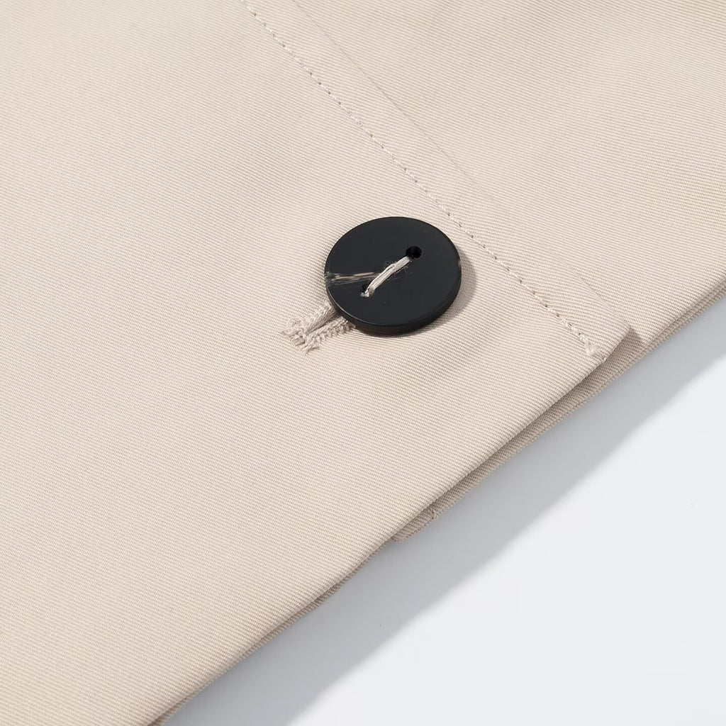 Women Autumn Polo Collar Short Trench Coat