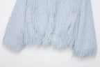 Women Decorated Tassel Long Sleeved Jacket Coat