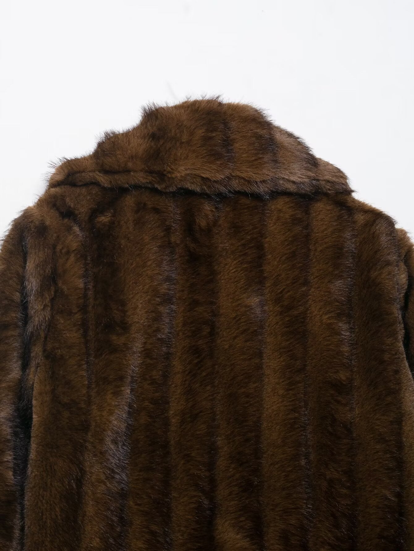 Fall Women Clothing Artificial Fur Effect Jacket with Skirt