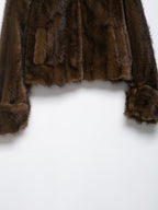 Fall Women Clothing Artificial Fur Effect Jacket with Skirt
