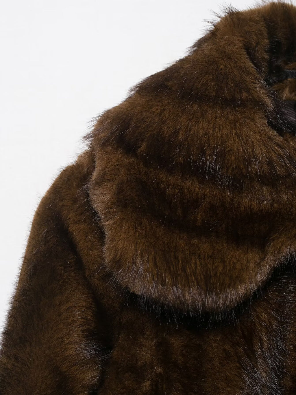Fall Women Clothing Artificial Fur Effect Jacket with Skirt