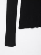 Women Clothing Scarf Rib Knitted Coat