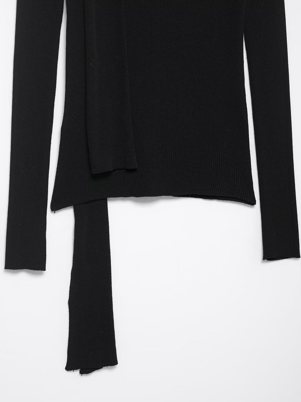 Women Clothing Scarf Rib Knitted Coat