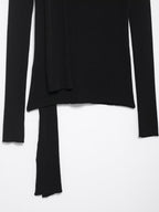 Women Clothing Scarf Rib Knitted Coat