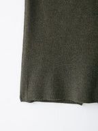 Women Clothing Popular Belt Diamond Pattern Knitted Coat Rib Midi Dress