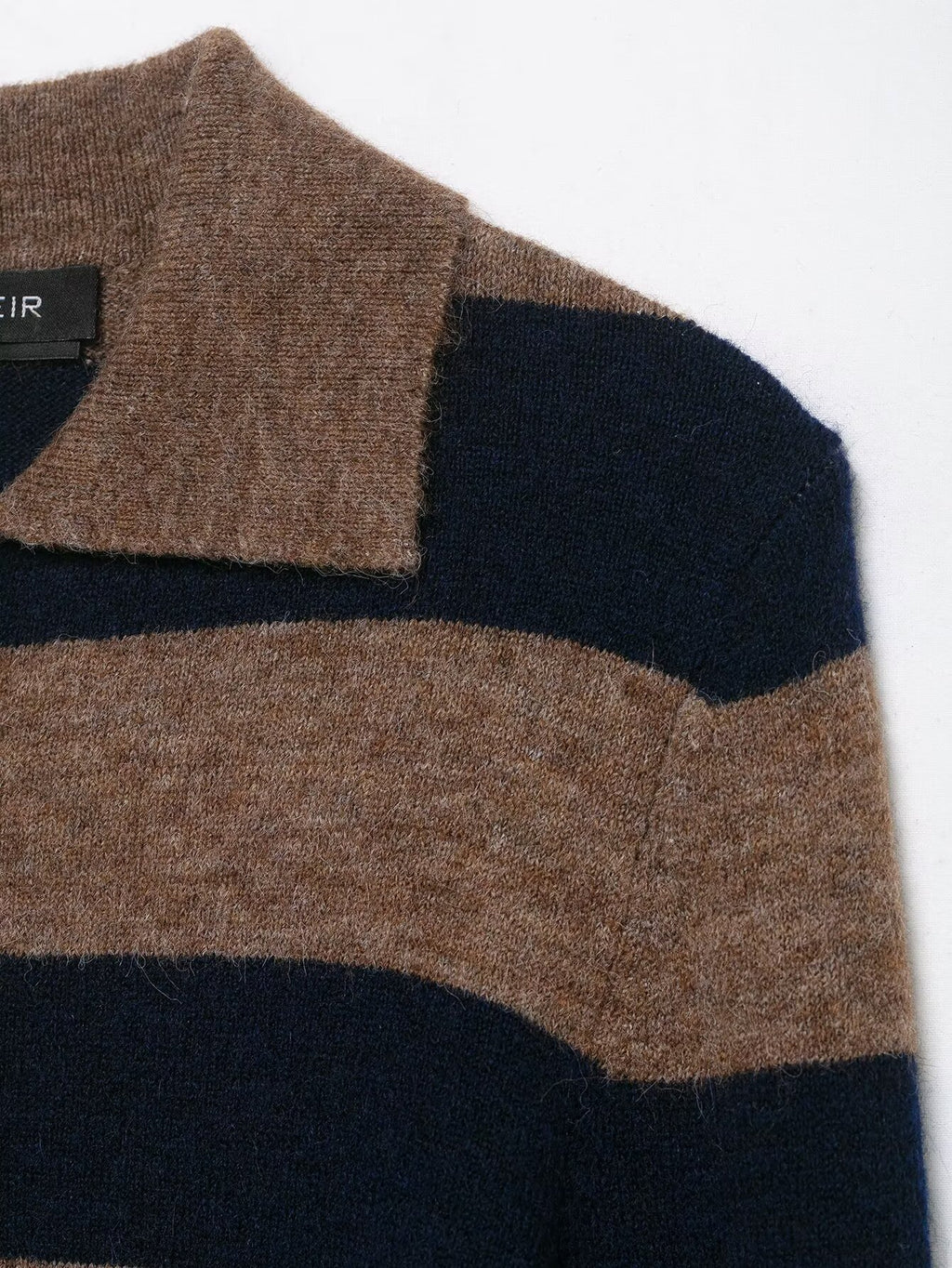 Autumn Winter Color Contrast Striped Knitted Coat Loose Fitting Underwear Sweater Women