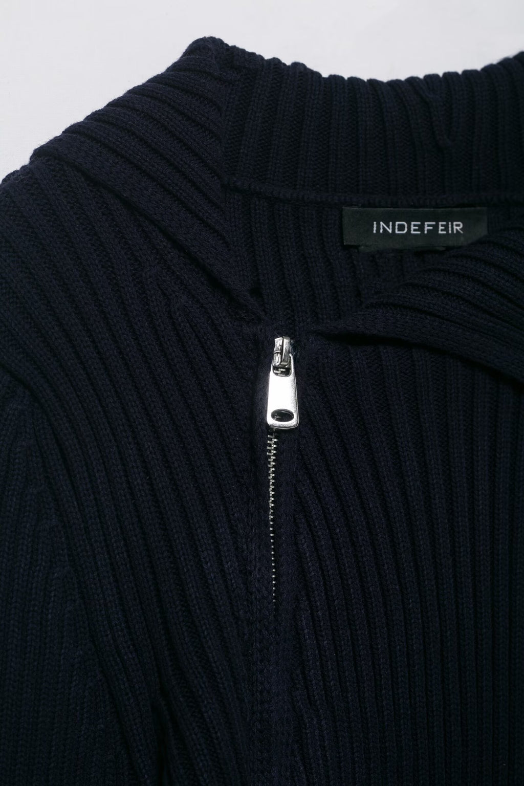 Women Clothing Autumn Zipper Rib Knitted Coat Sweater Cardigan Women
