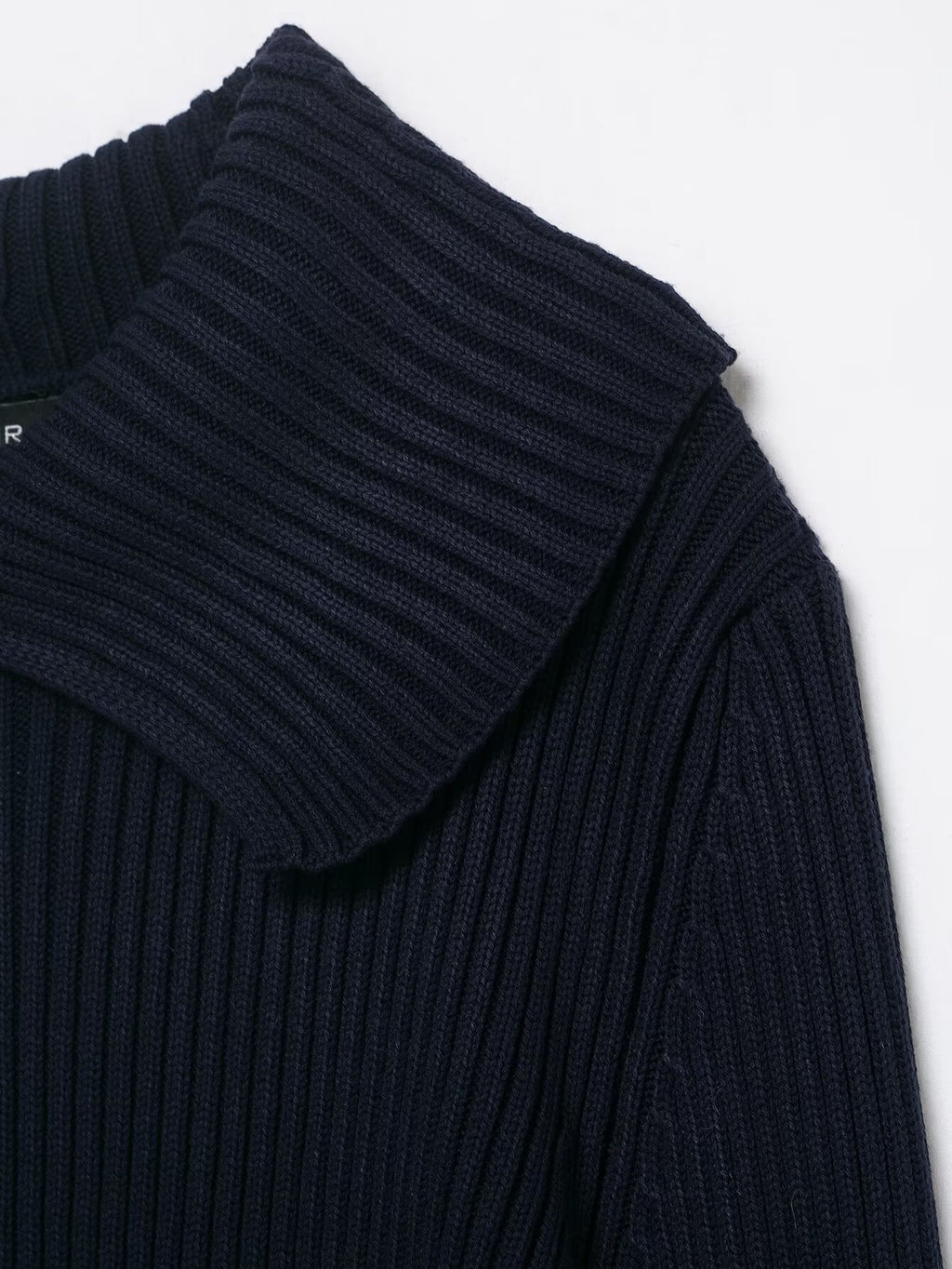 Women Clothing Autumn Zipper Rib Knitted Coat Sweater Cardigan Women