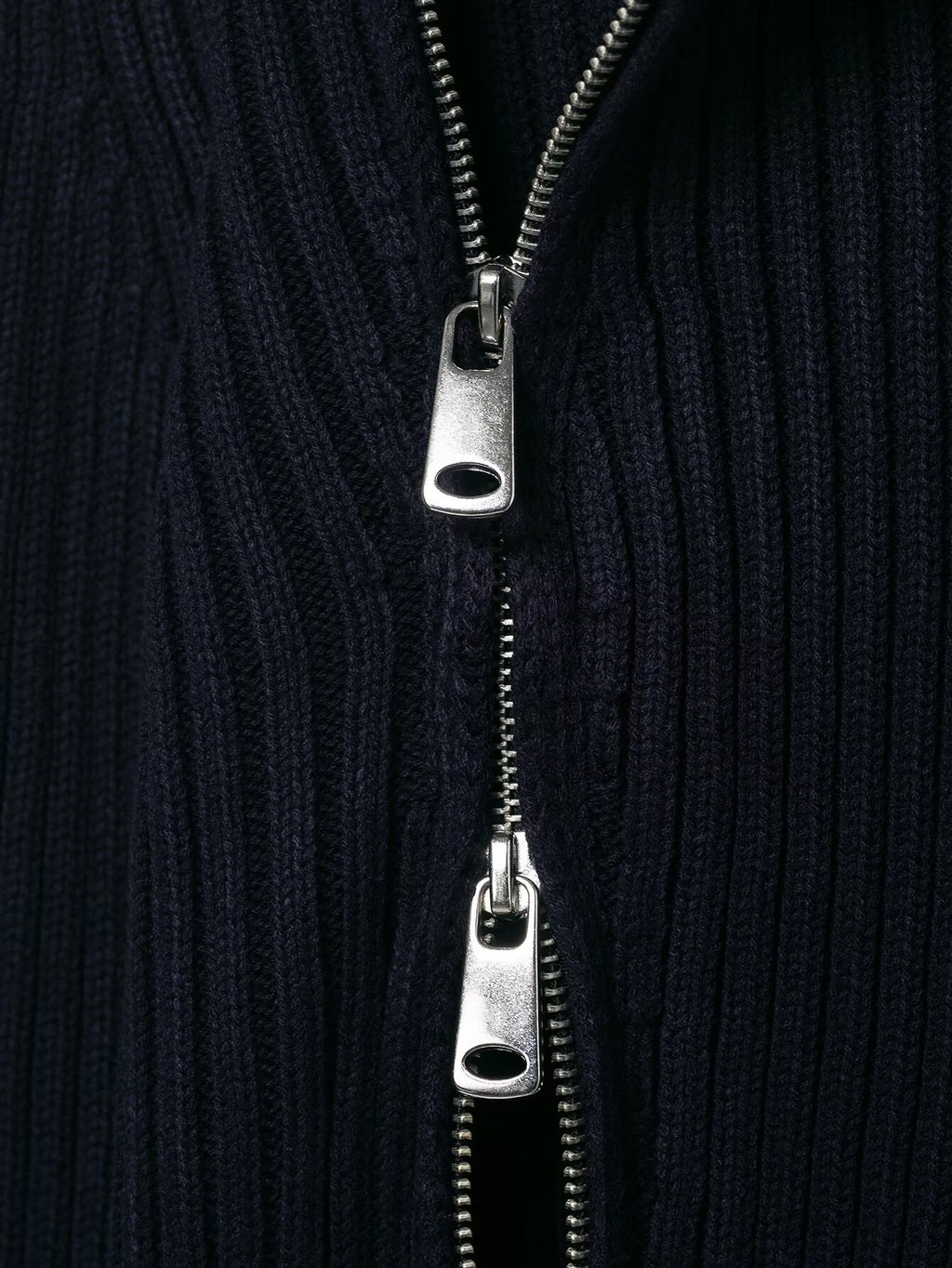 Women Clothing Autumn Zipper Rib Knitted Coat Sweater Cardigan Women